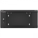 Lanberg WFFA Series - Rack cabinet - wall mountable - black, RAL 9004 - 4U - 19"