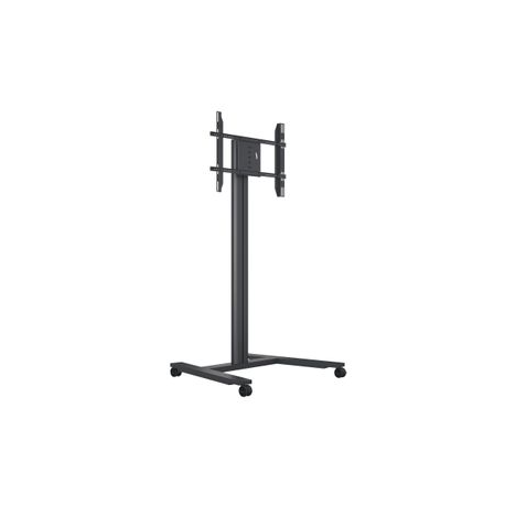 Multibrackets Public Display Stand 180 HD Single - Stand - for flat panel - lockable - aluminium - black - screen size: 55"-80" - mounting interface: up to 800 x 500 mm - 0