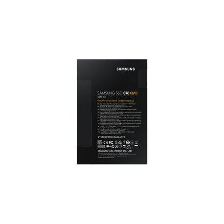 Samsung 870 QVO MZ-77Q4T0BW - SSD - encrypted - 4 TB - internal - 2.5" - SATA 6Gb / s - buffer: 4 GB - 256-bit AES - TCG Opal Encryption - 4