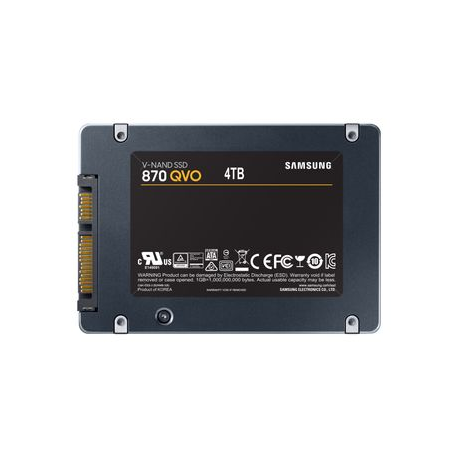 Samsung 870 QVO MZ-77Q4T0BW - SSD - encrypted - 4 TB - internal - 2.5" - SATA 6Gb / s - buffer: 4 GB - 256-bit AES - TCG Opal Encryption - 5