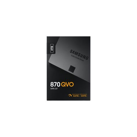 Samsung 870 QVO MZ-77Q4T0BW - SSD - encrypted - 4 TB - internal - 2.5" - SATA 6Gb / s - buffer: 4 GB - 256-bit AES - TCG Opal Encryption - 6