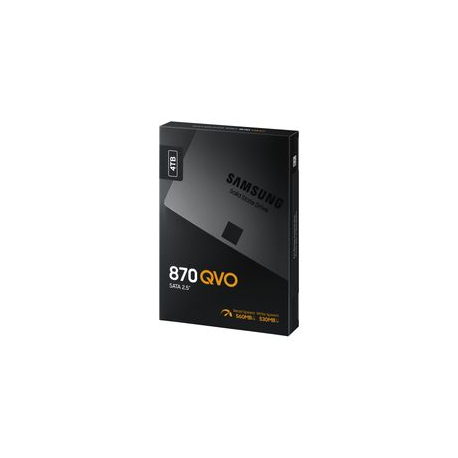 Samsung 870 QVO MZ-77Q4T0BW - SSD - encrypted - 4 TB - internal - 2.5" - SATA 6Gb / s - buffer: 4 GB - 256-bit AES - TCG Opal Encryption - 7