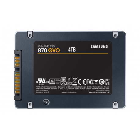Samsung 870 QVO MZ-77Q4T0BW - SSD - encrypted - 4 TB - internal - 2.5" - SATA 6Gb / s - buffer: 4 GB - 256-bit AES - TCG Opal Encryption - 16
