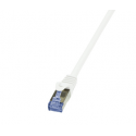 LogiLink PrimeLine - Patch cable - RJ-45 (M) to RJ-45 (M) - 1 m - SFTP, PiMF - CAT 7 - halogen-free, molded, snagless - white