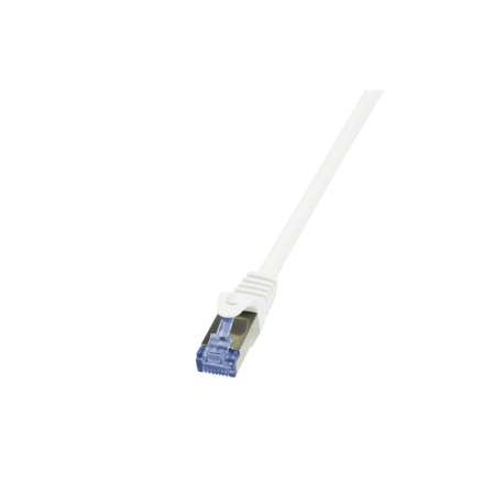 LogiLink PrimeLine - Patch cable - RJ-45 (M) to RJ-45 (M) - 1 m - SFTP, PiMF - CAT 7 - halogen-free, molded, snagless - white - 1