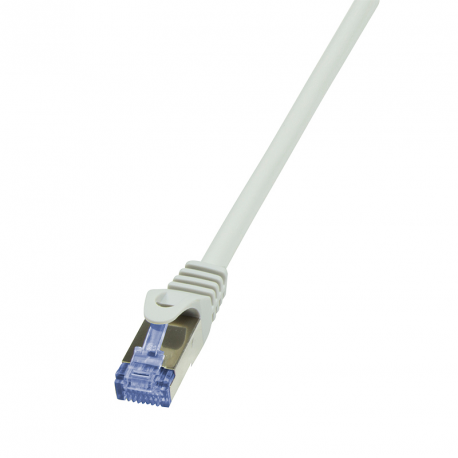 LogiLink PrimeLine - Patch cable - RJ-45 (M) to RJ-45 (M) - 50 cm - SFTP, PiMF - CAT 7 - halogen-free, molded, snagless - grey - 0