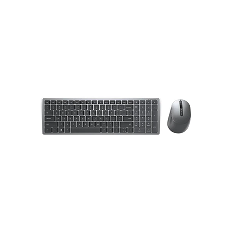 Dell Multi-Device Wireless Keyboard and Mouse Combo KM7120W - Keyboard and mouse set - wireless - 2.4 GHz, Bluetooth 5.0 - QWERTY - Pan Nordic - titan grey - 3