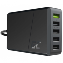 Green Cell ChargeSource 5 - Power adapter - 52 Watt - 2.4 A - QC 3.0 / Fast Charge / Adaptive Fast Charging / GC Ultra Charge / Apple Fast Charge - 5 output connectors (USB) - black
