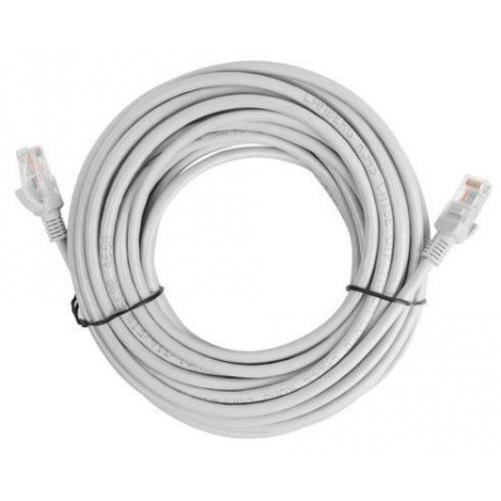Lanberg - Patch cable - RJ-45 (M) to RJ-45 (M) - 20 m - UTP - CAT 5e - molded, snagless, stranded - grey, RAL 7035 - 2