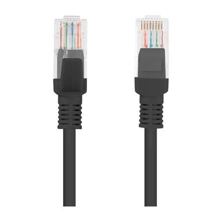 Lanberg - Patch cable - RJ-45 (M) to RJ-45 (M) - 10 m - UTP - CAT 6 - molded, snagless - black, RAL 9004 - 0