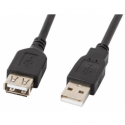 Lanberg - USB extension cable - USB (M) to USB (F) - USB 2.0 - 300 V - 70 cm - black