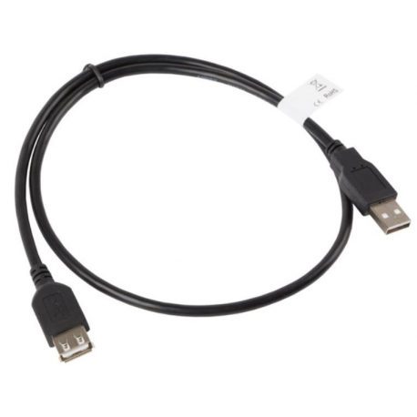 Lanberg - USB extension cable - USB (M) to USB (F) - USB 2.0 - 300 V - 70 cm - black - 1