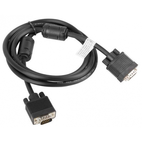 Lanberg - VGA cable - HD-15 (VGA) (M) to HD-15 (VGA) (M) - 1.8 m - thumbscrews - black - 1