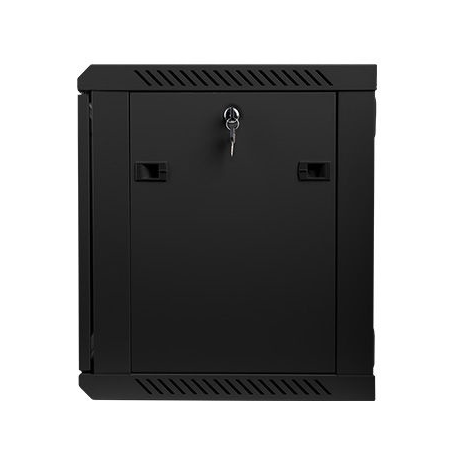Lanberg - Rack cabinet - wall mountable - black, RAL 9004 - 9U - 19" - 4