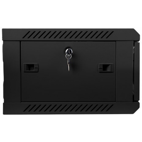 Lanberg - Rack cabinet - wall mountable - black, RAL 9004 - 4U - 19" - 3