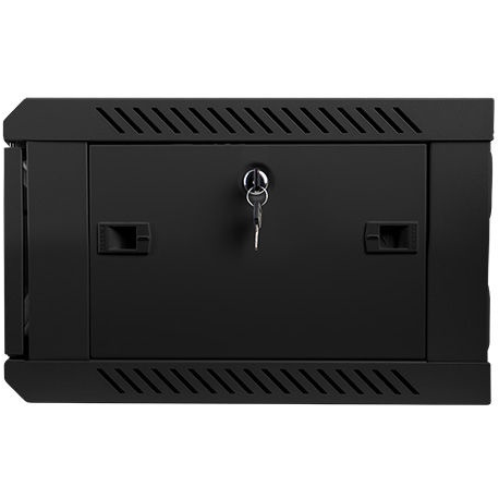 Lanberg - Rack cabinet - wall mountable - black, RAL 9004 - 4U - 19" - 4