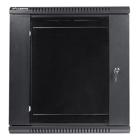 Lanberg - Rack cabinet - wall mountable - black, RAL 9004 - 18U - 19" - 2
