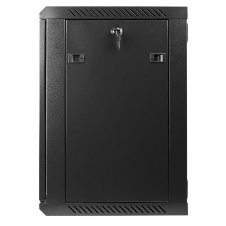 Lanberg - Rack cabinet - wall mountable - black, RAL 9004 - 18U - 19" - 4