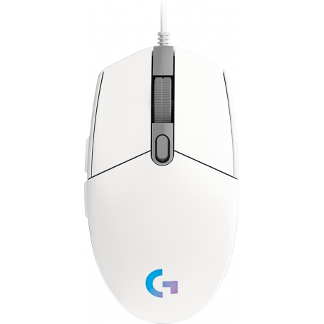 Logitech Gaming Mouse G203 LIGHTSYNC - Mouse - optical - 6 buttons - wired - USB - white - 5