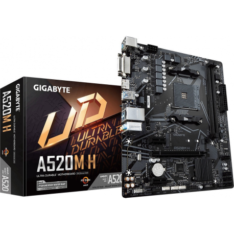 MSI A520M PRO - Motherboard - micro ATX - Socket AM4 - AMD A520 Chipset - USB 3.2 Gen 1 - Gigabit LAN - onboard graphics (CPU required) - HD Audio (8-channel) - 4