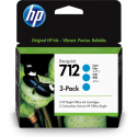 HP 712 - 3-pack - 29 ml - cyan - original - DesignJet - ink cartridge - for DesignJet Studio, T210, T230, T250, T630, T650