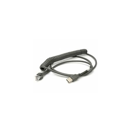 Datalogic - USB cable - USB (M) - 4.5 m - coiled - for Gryphon I GD4400, GD4400 2D, GD4410, GD4430, GD4430 HD, GD4430-HC - 0