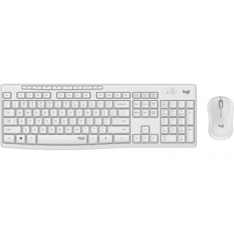 Logitech MK295 Silent - Keyboard and mouse set - wireless - 2.4 GHz - US International - off white - 6