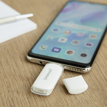 Intenso Flash - USB flash drive - 128 GB - USB-C 3.1 Gen 1 - white - 1