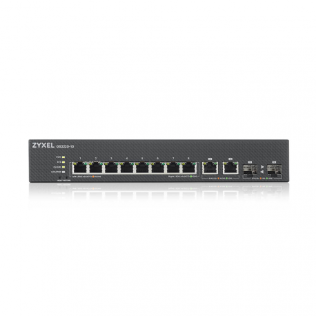 Zyxel GS2220-10 - Switch - Managed - 8 x 10 / 100 / 1000 + 2 x combo Gigabit SFP - rack-mountable, wall-mountable - 3