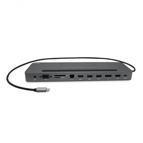 i-Tec USB-C Metal Ergonomic 4K 3x Display Docking Station + Power Delivery - Docking station - USB-C  /  Thunderbolt 3 - VGA, HDMI, DP - GigE - 2