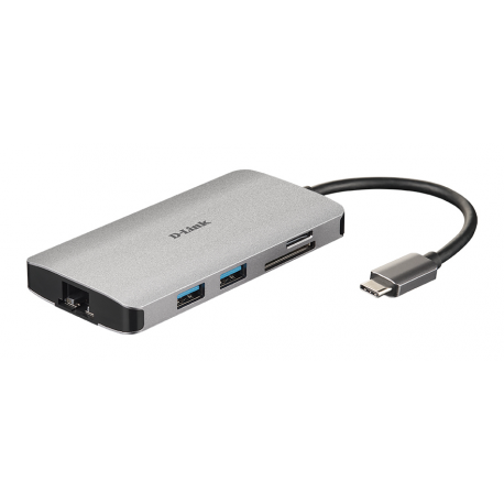 DUB-M810 8-in-1 USB-C Hub with HDMI/Ethernet/Card Reader/Power