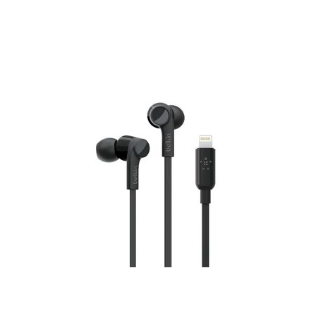 Belkin ROCKSTAR - Earphones with mic - in-ear - wired - USB-C - noise isolating - black - 0
