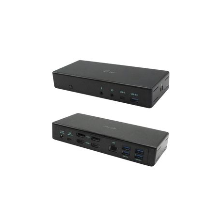 i-Tec USB-C Quattro Display Docking Station with Power Delivery - Docking station - USB-C  /  Thunderbolt 3 - 2 x HDMI, 2 x DP - GigE - with i-Tec Universal Charger 112 W - 0