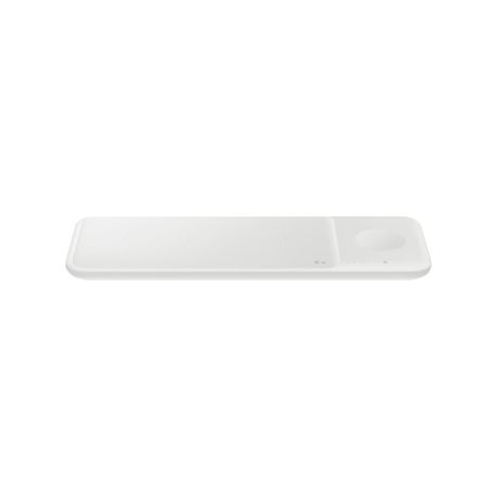 Samsung Wireless Charger Trio EP-P6300 - Wireless charging pad + AC power adapter - Fast Charge - white - for Galaxy Buds Live, Buds+, Note20, S20, S20 5G, S20+ 5G, Watch 3, Z Flip 5G, Z Fold2 5G - 7