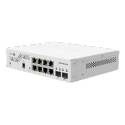 MikroTik Cloud Smart Switch CSS610-8G-2S+IN - Switch - smart - 8 x 10 / 100 / 1000 + 2 x 10 Gigabit SFP+ - desktop, rack-mountable - Passive PoE - DC power