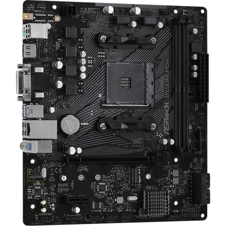 ASRock B550M-HDV - Motherboard - micro ATX - Socket AM4 - AMD B550 Chipset - USB 3.2 Gen 1 - Gigabit LAN - onboard graphics (CPU required) - HD Audio (8-channel) - 2