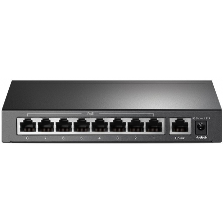 TP-Link TL-SF1009P - Switch - unmanaged - 8 x 10 / 100 (PoE+) + 1 x 10 / 100 - desktop - PoE+ (65 W) - 2