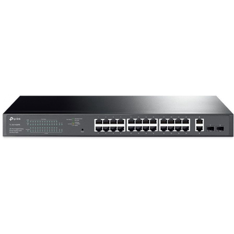 TP-Link TL-SG1428PE - Switch - smart - 24 x 10 / 100 / 1000 (PoE+) + 2 x 10 / 100 / 1000 - rack-mountable - PoE+ (250 W) - AC 100 - 240 V - 0