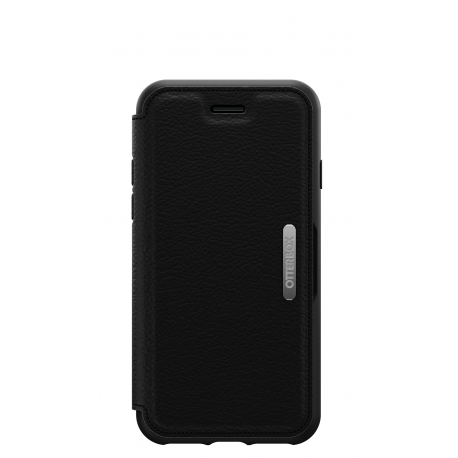OtterBox Strada Series - Flip cover for mobile phone - leather - shadow - for Apple iPhone 6, 6s, 7, 8, SE (2nd generation), SE (3rd generation) - 3