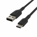 Belkin BOOST CHARGE - USB cable - USB-C (M) to USB (M) - 2 m - black