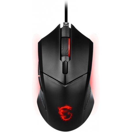 MSI Clutch GM08 - Mouse - right and left-handed - optical - 6 buttons - wired - USB - black - 0