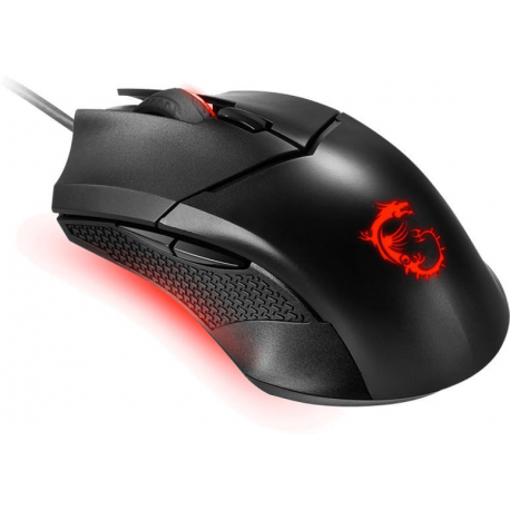 MSI Clutch GM08 - Mouse - right and left-handed - optical - 6 buttons - wired - USB - black - 1