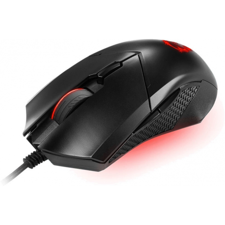 MSI Clutch GM08 - Mouse - right and left-handed - optical - 6 buttons - wired - USB - black - 3