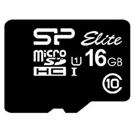 SILICON POWER memory card Micro SDHC 16GB Class 10 + Adapter - 1