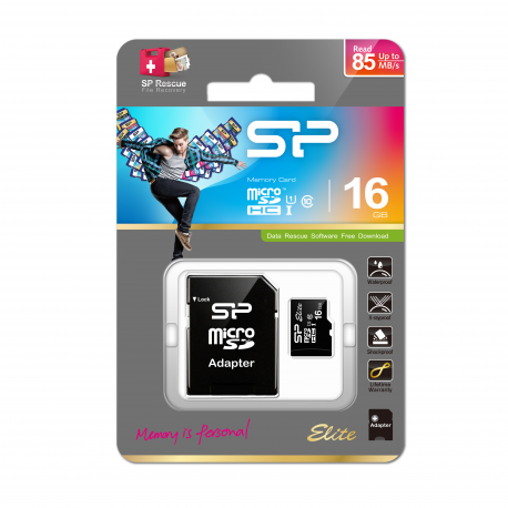 SILICON POWER memory card Micro SDHC 16GB Class 10 + Adapter - 4