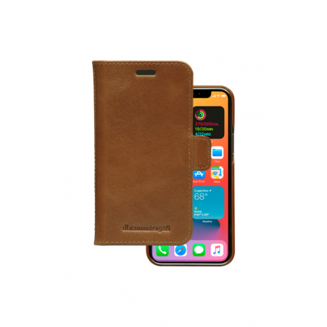 dbramante1928 Lynge - Flip cover for mobile phone - full-grain leather - tan - for Apple iPhone 12 mini - 0