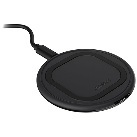 OtterBox - Wireless charging pad + AC power adapter - 10 Watt - black - Europe - 0