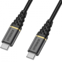 OtterBox Premium - USB cable - USB-C (M) to USB-C (M) - USB 2.0 - 3 A - 2 m - Power Delivery support - glamour black