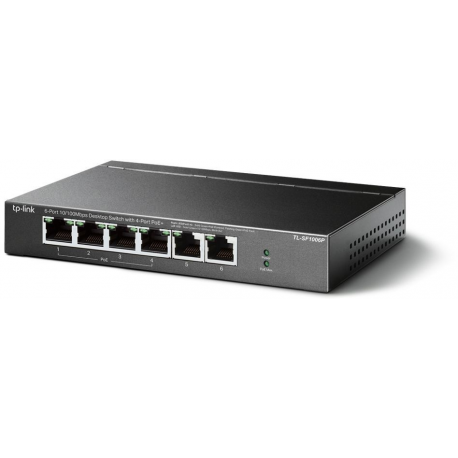 TP-Link TL-SF1006P - V1 - switch - unmanaged - 6 x 10/100 (4 PoE+) - desktop, wall-mountable - PoE+ (67 W) - 1