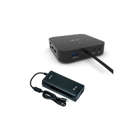 i-Tec USB-C Dual Display Docking Station with Power Delivery - Docking station - USB-C / Thunderbolt 3 - 2 x DP - GigE - 0